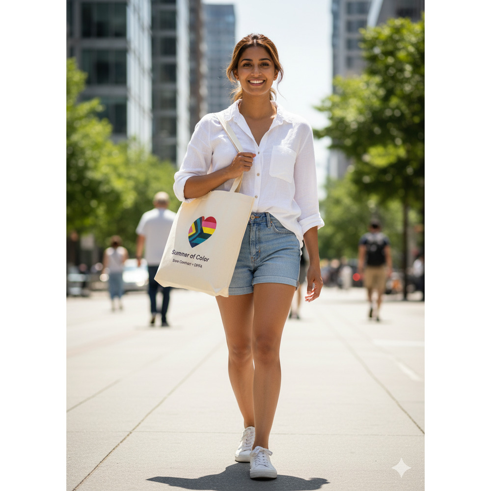 DIFFA Color of Summer Shaw Contract PRIDE Canvas Shopping Tote Bag Reusable